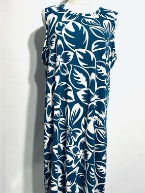 Natural Reflections Teal & White summer beach Dress